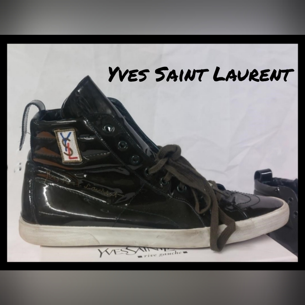 LIKE NEW Yves Saint Laurent Rolling High Top Sneakers